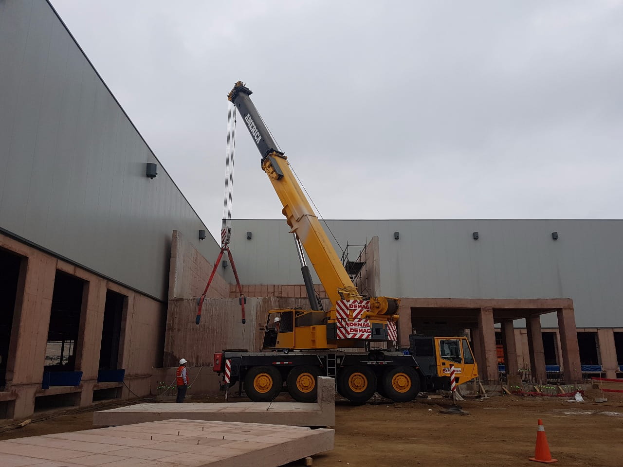 Traslado de placas de concreto